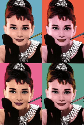 Framed Audrey Hepburn - Pop Art Print