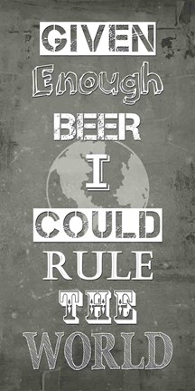 Framed Given Enough Beer Print