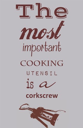 Framed Most Important Cooking Utensil Print