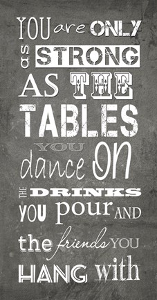 Framed You are Only as Strong Print