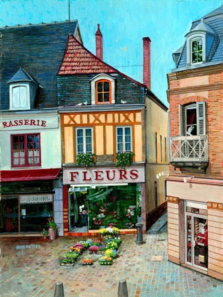 Framed Flower Shop Print