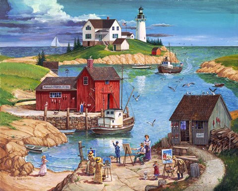 Framed Fresh Lobsters Print