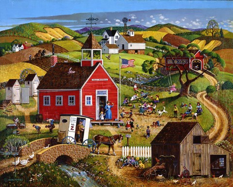 Framed School Days Print