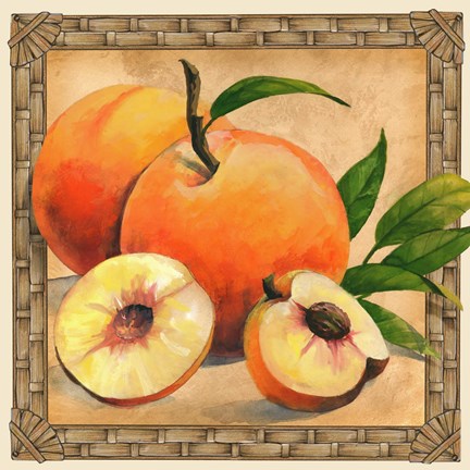 Framed Peaches Print