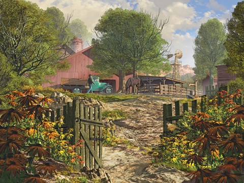 Framed Back At The Ranch Print