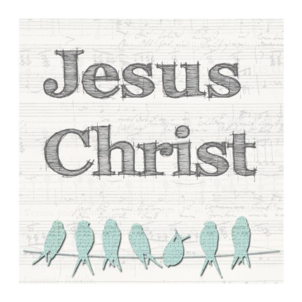 Framed Jesus Christ Birds Print