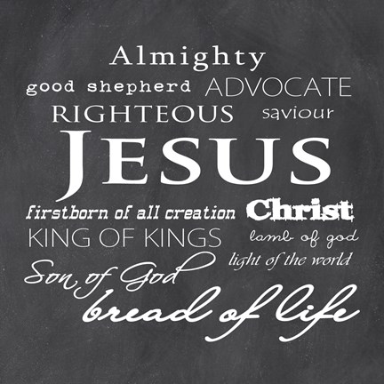 Framed Jesus Christ Chalkboard Print