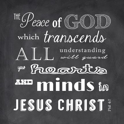 Framed Peace of God - black Print