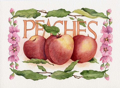 Framed Peaches Print