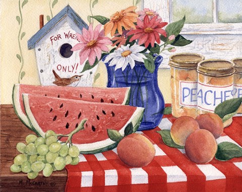 Watermelon Season Fine Art Print by Maureen Mccarthy at FulcrumGallery.com
