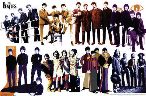 Framed Beatles - Timeline Print