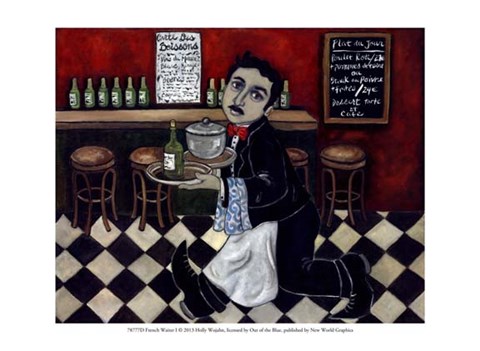Framed French Waiter I Print