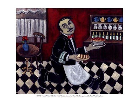 Framed French Waiter II Print