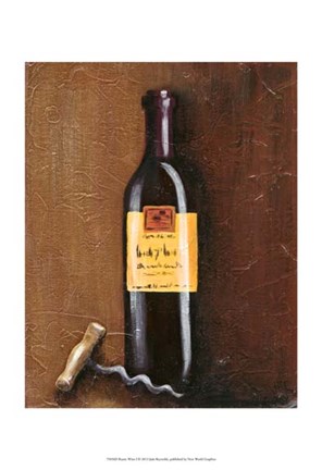 Framed Rustic Wine I Print