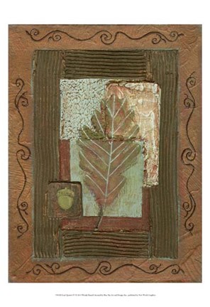 Framed Leaf Quartet IV Print