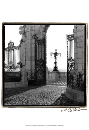 Framed Gates to the Royal Palace, Budapest Print