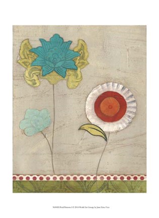 Framed Petal Patterns I Print