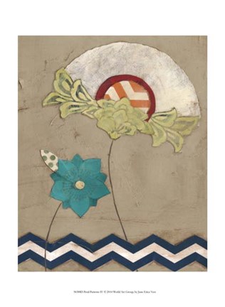 Framed Petal Patterns IV Print