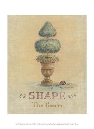 Framed Garden Series in Linen II Print