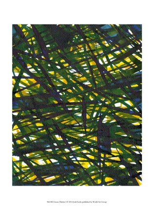 Framed Green Thicket I Print