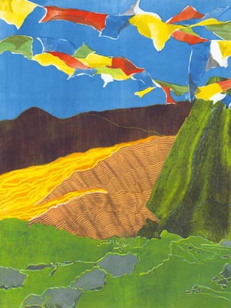 Framed Prayer Flags I Print