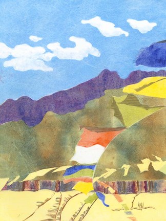 Framed Prayer Flags IV Print