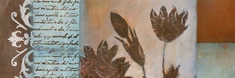 Framed Flower Filigree Panorama I Print