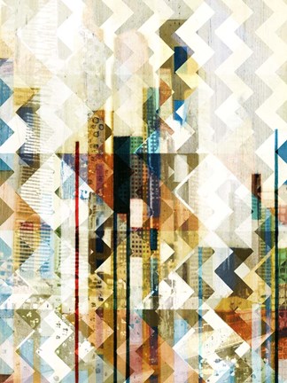 Framed Urban Chevron II Print