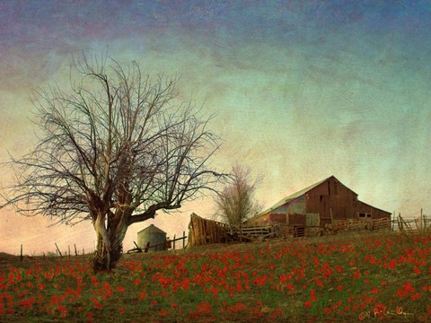 Framed Barn on the Hill Print