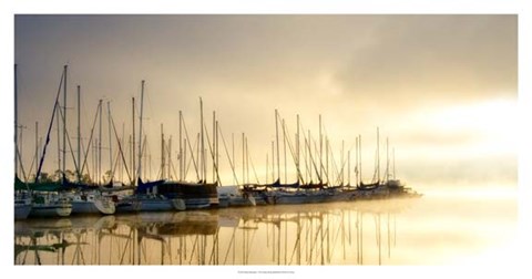 Framed Marina Morning I Print