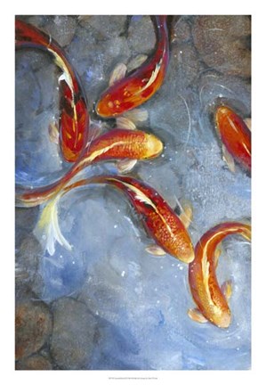 Framed Graceful Koi II Print