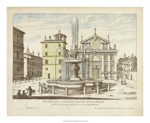 Framed Fountains of Rome I Print