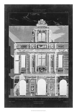 Framed Graphic Facade I Print