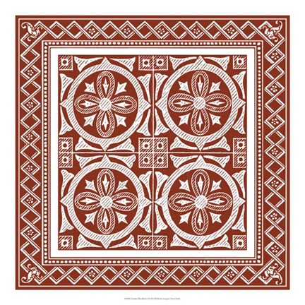 Framed Cinnabar Woodblock I Print