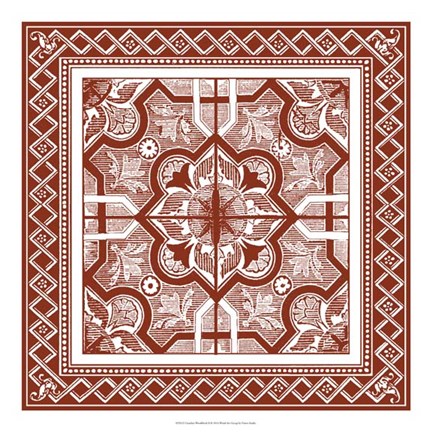 Framed Cinnabar Woodblock II Print