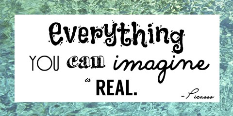 Framed Everything You Can Imagine Is Real -Picasso Print
