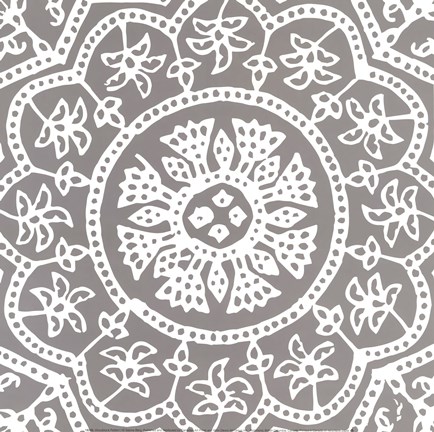 Framed Woodblock Pattern I Print