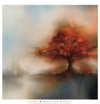 Framed Morning Mist &amp; Maple I Print