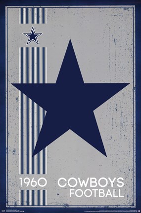 Framed Dallas Cowboys - Retro Logo 14 Print