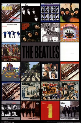 Framed Beatles - Albums Print