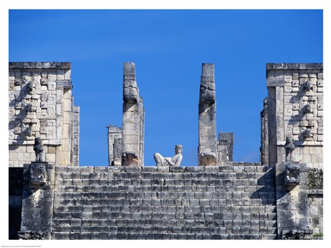 Framed Chac Mool Temple of the Warriors Chichen Itza Print