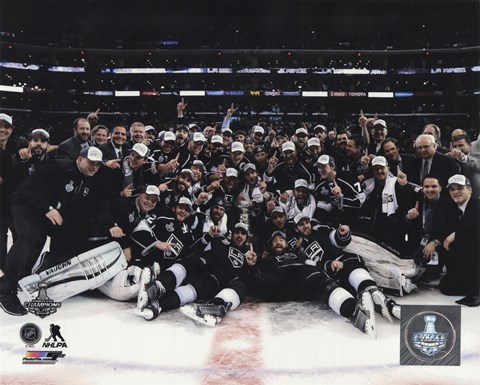 Framed Los Angeles Kings Celebration on ice Game 5 of the 2014 Stanley Cup Finals Action Print