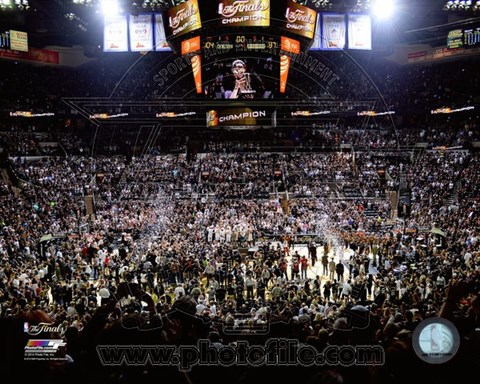 Framed AT&amp;T Center Game 5 of the 2014 NBA Finals Print