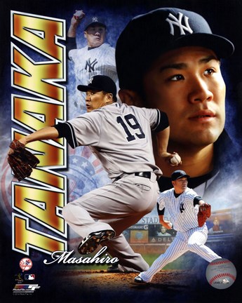 Framed Masahiro Tanaka 2014 Portrait Plus Print