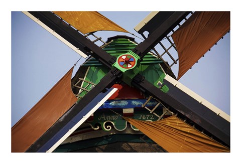 Framed Dutch Windmill Blades Print