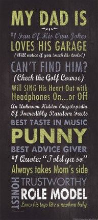 Framed Punny Dad Print