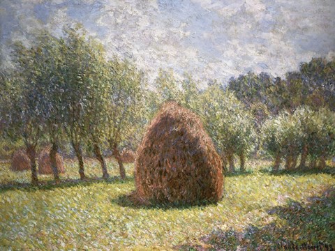 Framed Haystacks at Giverny, 1893 Print
