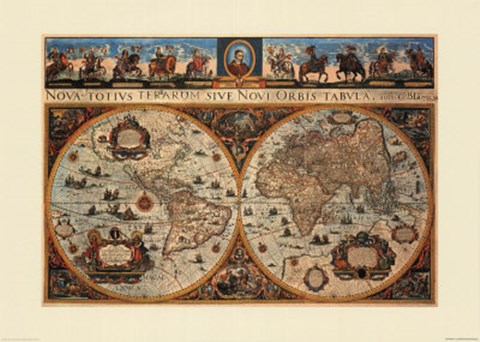 Framed Nova Terrarum Orbis Tabula Print
