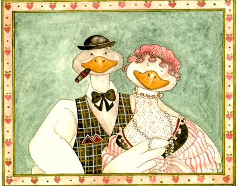 Framed geese Family III Print