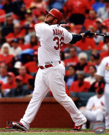Framed Matt Adams 2014 Batting Action Print
